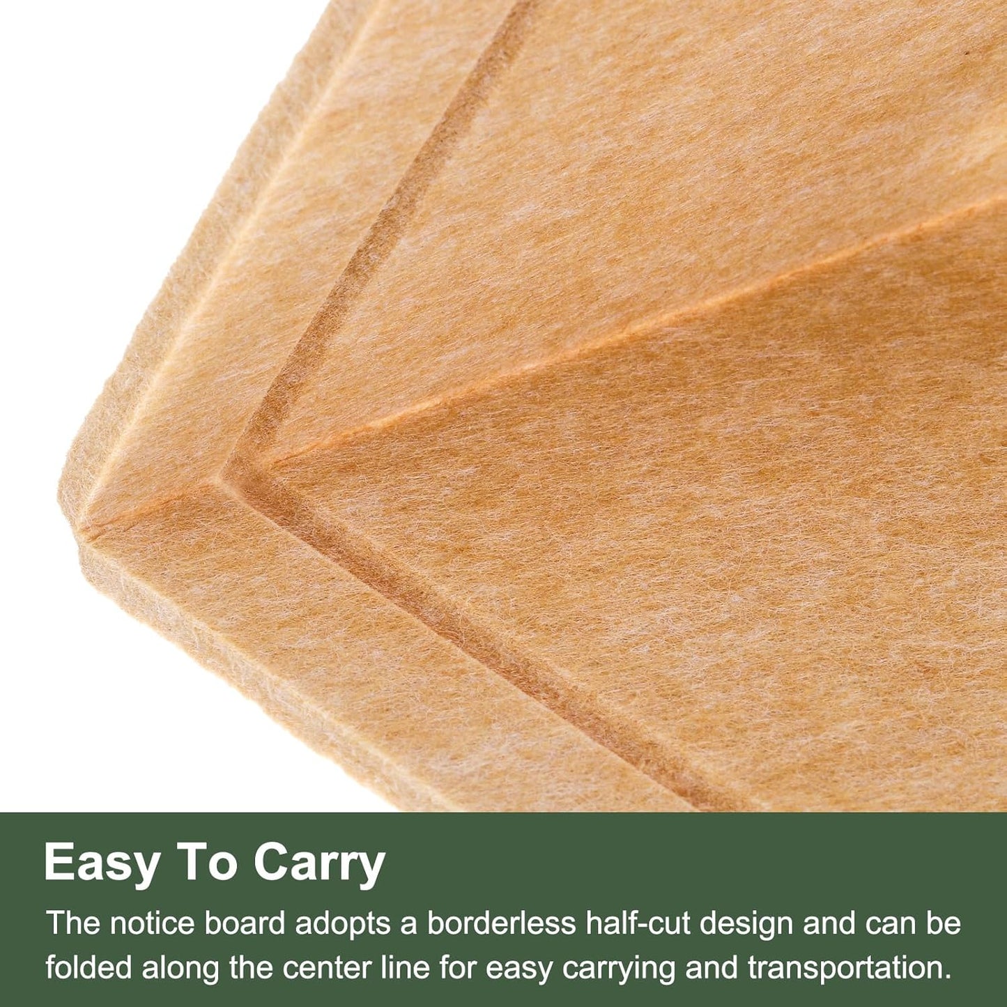 YOKIVE Felt Bulletin Board, 35 x 17.5 -Inch Foldable Decorative Pin Board Self Adhesive Felt Cork Board with 20 Pushpins, Great for Wall, Photo Display, Paste Note, Schedule(Beige Brown)