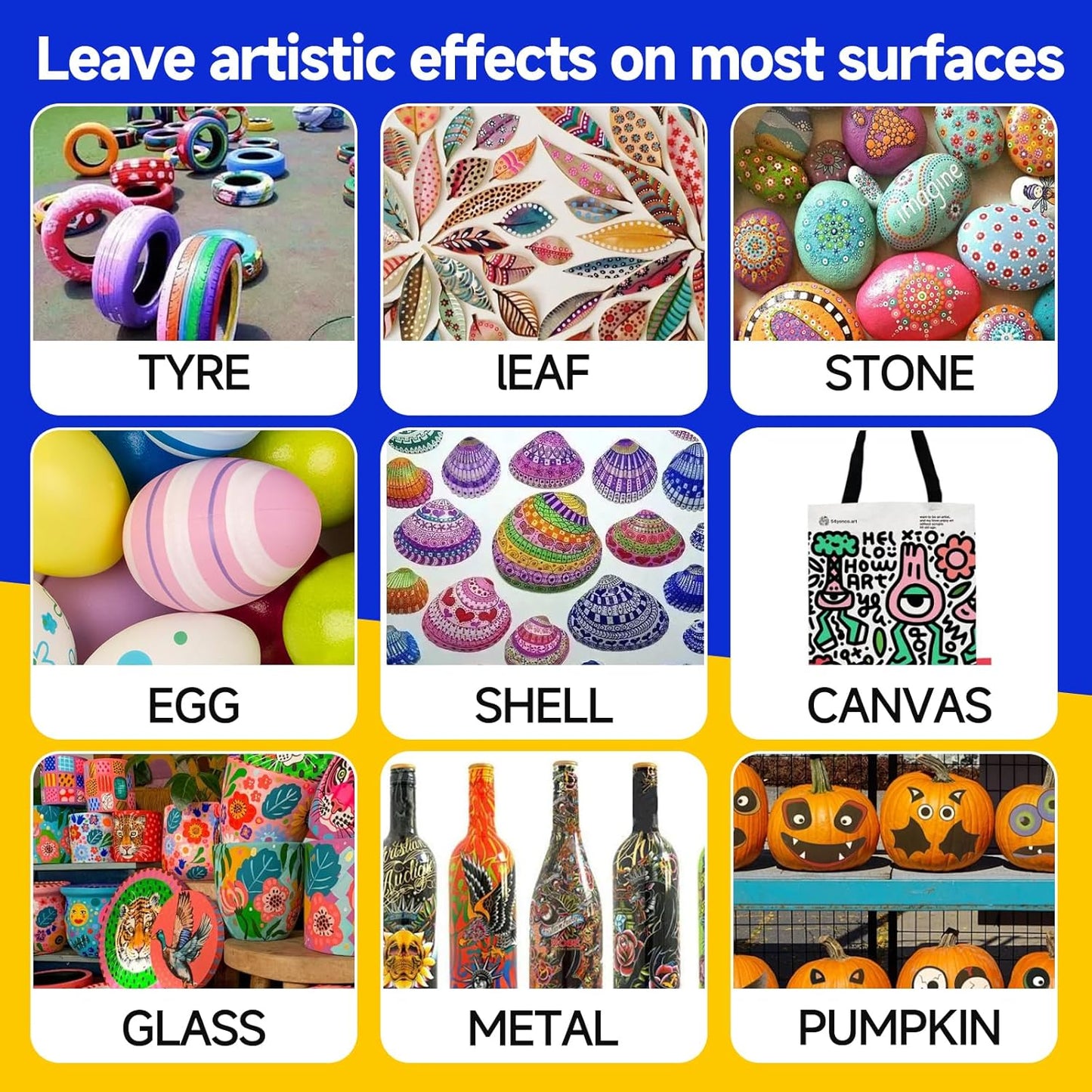 Fine&Soft Tip Acrylic Paint Markers Pen Set, For Surfaces Such as Stone, Canvas, Glass, Metal, etc,Writing, Quick Drying, Long-Lasting,Waterproof & Fade Resistant. (48 Colors)