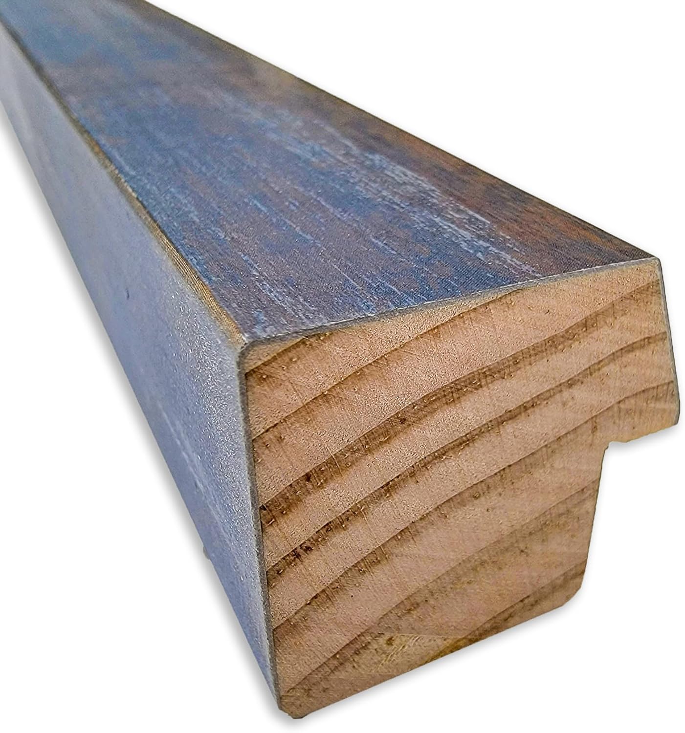 Amanti Art Natural Cork Board for Wall, 14x32 Vision Board with Blue Wood Frame, Medium Corkboard Office Decor for Home Organization, Modern Contemporary Corkboard Pinboard to display items for home