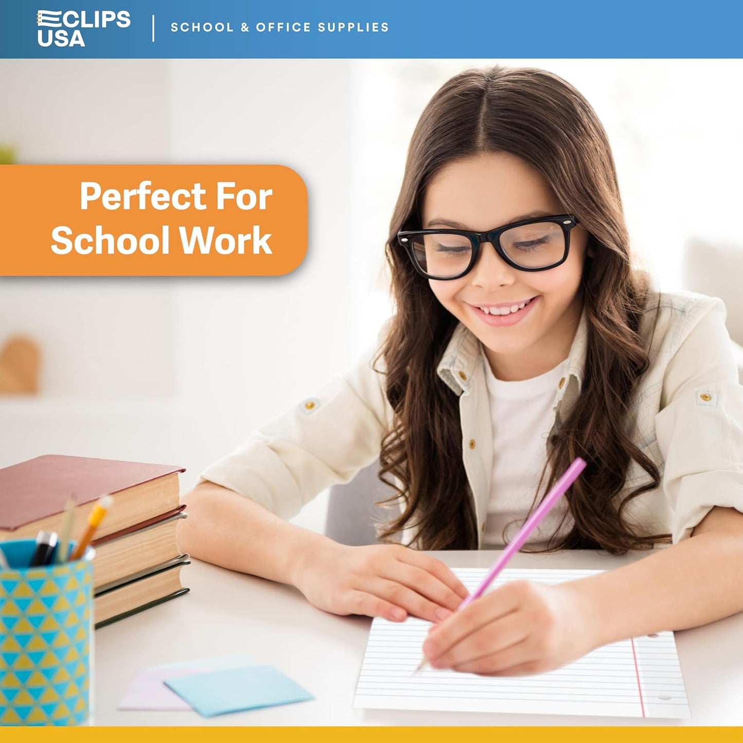 Notebook Paper, College Ruled Loose Leaf Paper (12 Pack), Filler Paper, 10.5” x 8”, Filler Paper, 200 Sheets Per Pack, 60 gsm (12 Pack)