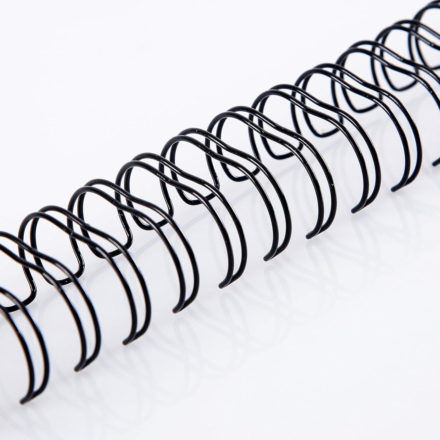 BNC Double Loop Wire Binding Rings Letter Size 3:1 Loops 32 Holes Black Color Pack of 100 (1/2 Inches)