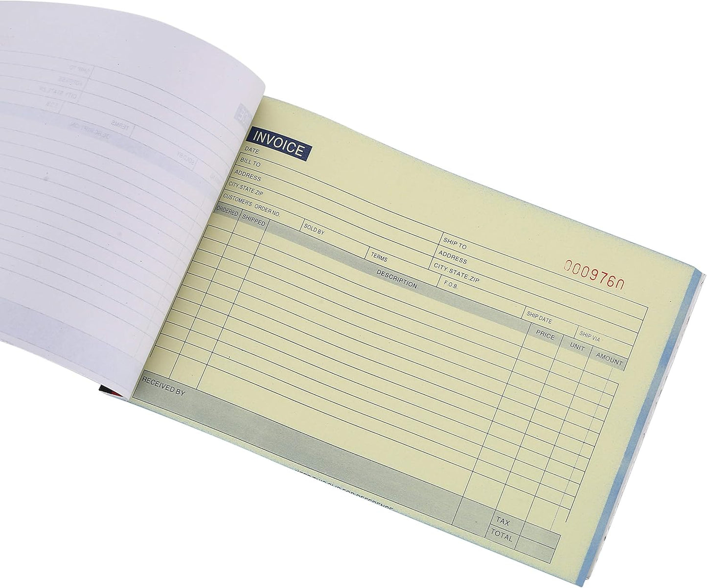 5 Pack Large Sales Order Book Receipt Invoice Duplicate Carbonless 50 Sets 5.5" X 8"5 - Horizontal