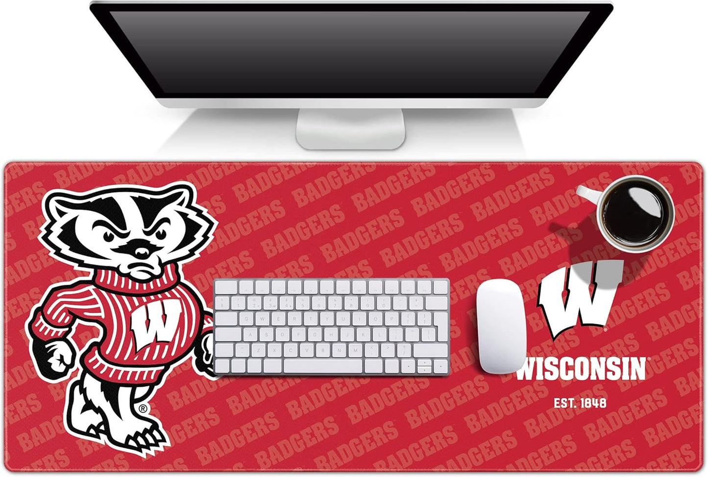 YouTheFan NCAA Wisconsin Badgers Logo Series Desk Pad