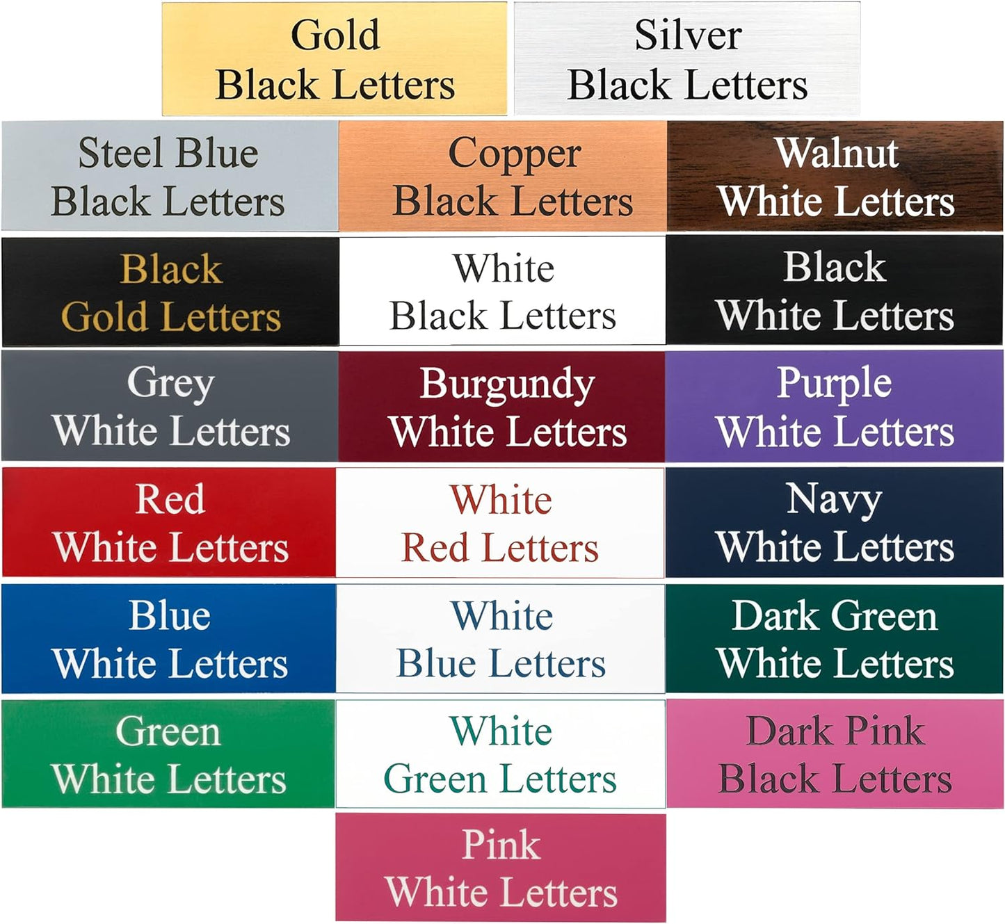 Office Desk Name Plate or Wall/Door Sign - 2x8 or 2x10 - Laser Engraved Sign - CUSTOMIZE. Holder available. Available in 21 colors and 17 fonts. Great gift idea - 10 Tags