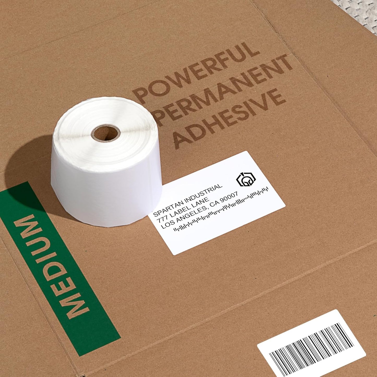 Spartan Industrial - 4" X 6" Direct Thermal Shipping Labels Compatible with Rollo, Zebra, and Other Desktop Label Printers (10 Rolls, 250/Roll)