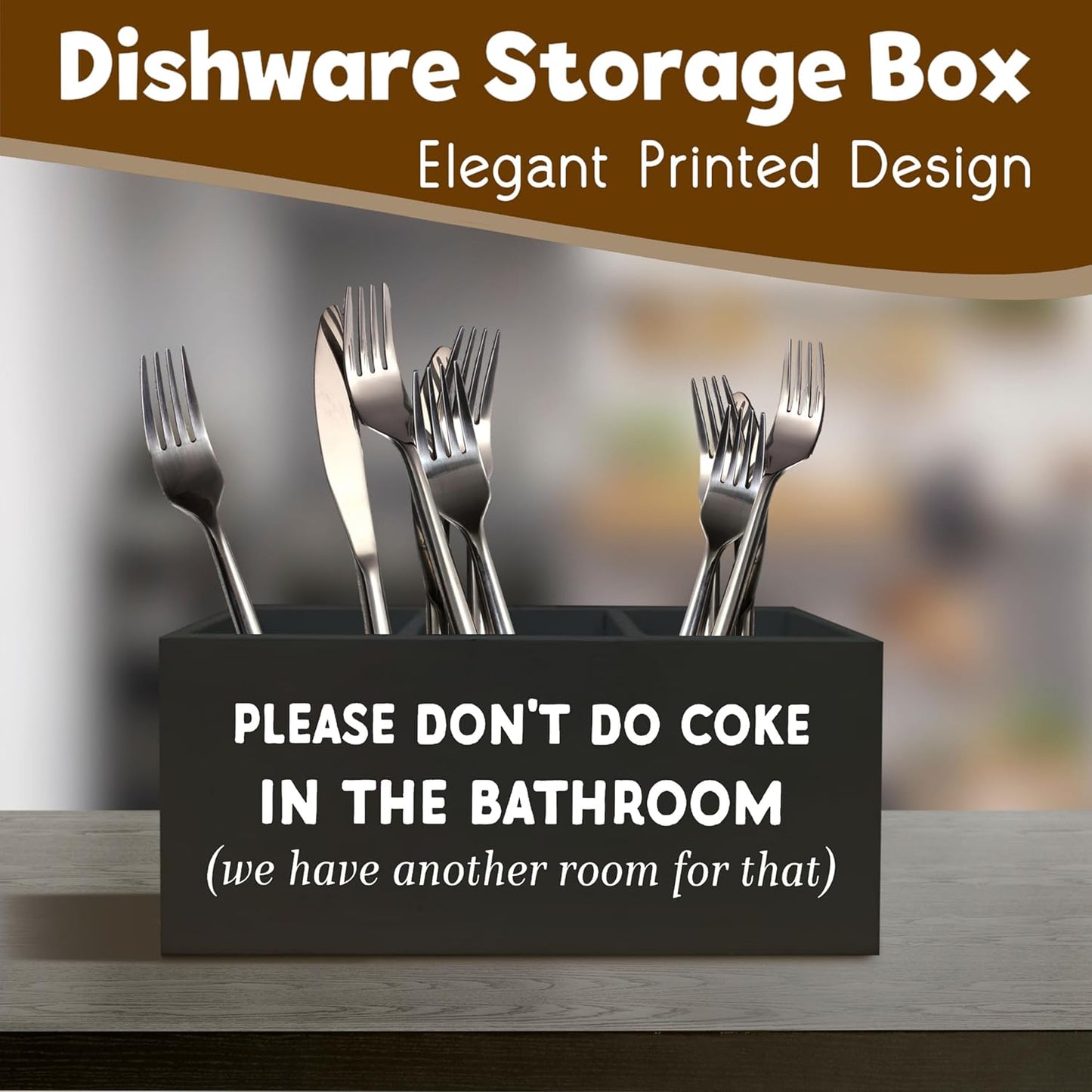 Funny Bathroom Decor Signs Please Don't Do Coke in The Bathroom Shelf Decor, Funny Desk Pen Holder, Funny Signs Office Wooden Pen Holder