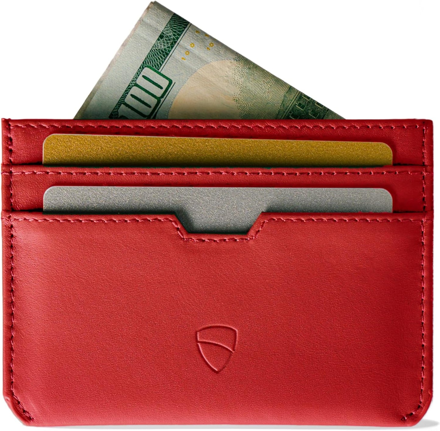 Vaultskin MOORGATE Slim Card Holder - Minimalist Leather Wallet, RFID Blocking Sleeve, Fits Front Pocket, for Men and Women