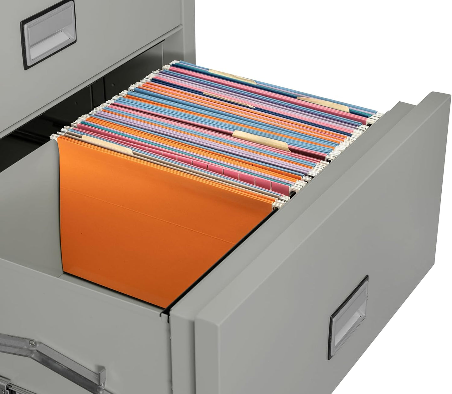 31 inch Wide 2-Drawer Lateral Fireproof File Cabinet – Legal and Letter Size Filing – Key Lock – Water Resistant – Fire Safe and Impact Rated – Light Gray Finish – Model LAT2W31LG