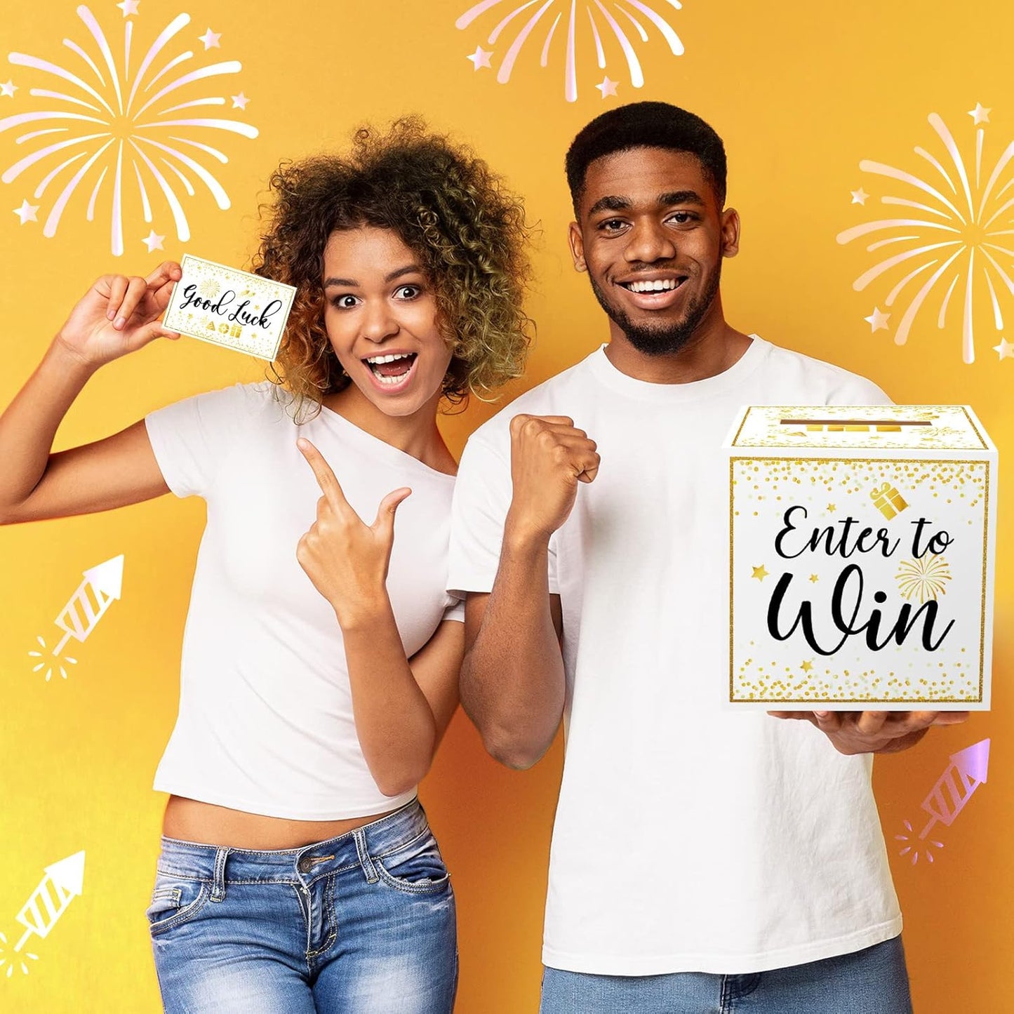 Colarr Raffle Box Gold Brass Donation Box Ballot Safe Suggestion with Raffle Tickets Cards Ballot with Slot Collection Voting Bowl Holder Gifts(1 Pack)