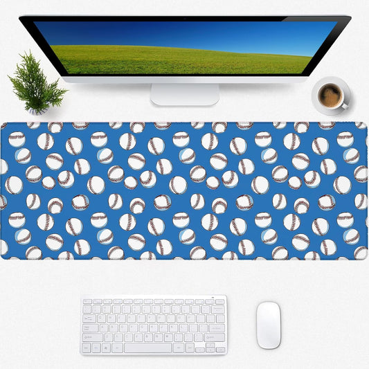 Baseball Gaming Mouse Pad, Desk Mat, Non-Slip Rubber Base Cool Aesthetic MousePads for Computer Laptop Keyboard Office School Home Desktop Accessories Decor 31.5" x 11.8"
