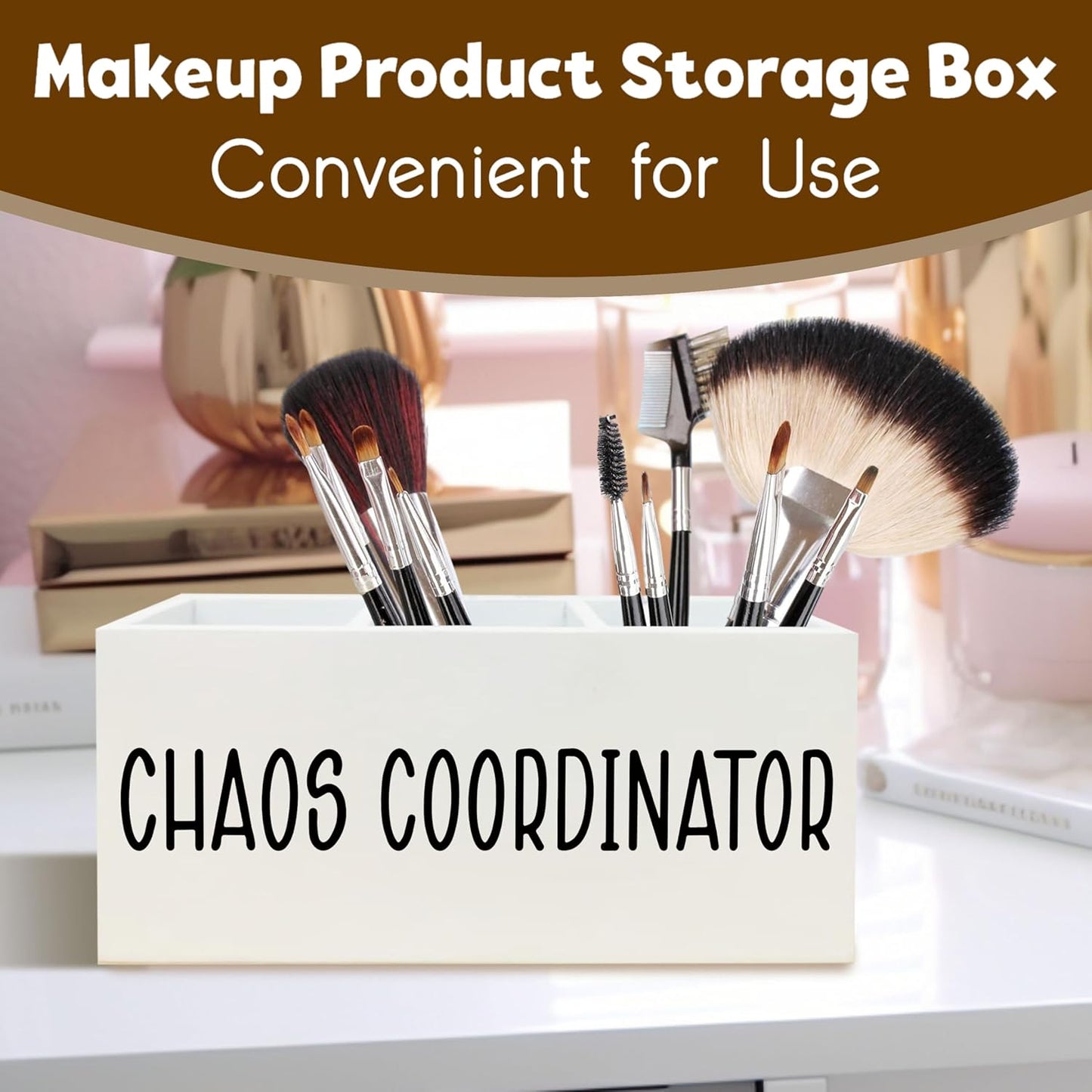 Chaos Coordinator Gifts Pen Holder for Desk, Thank You Appreciation Gift for Coworkers Boss Leader Manager Wooden Pen Pencil Holder Organizer for Office Desk Accessories