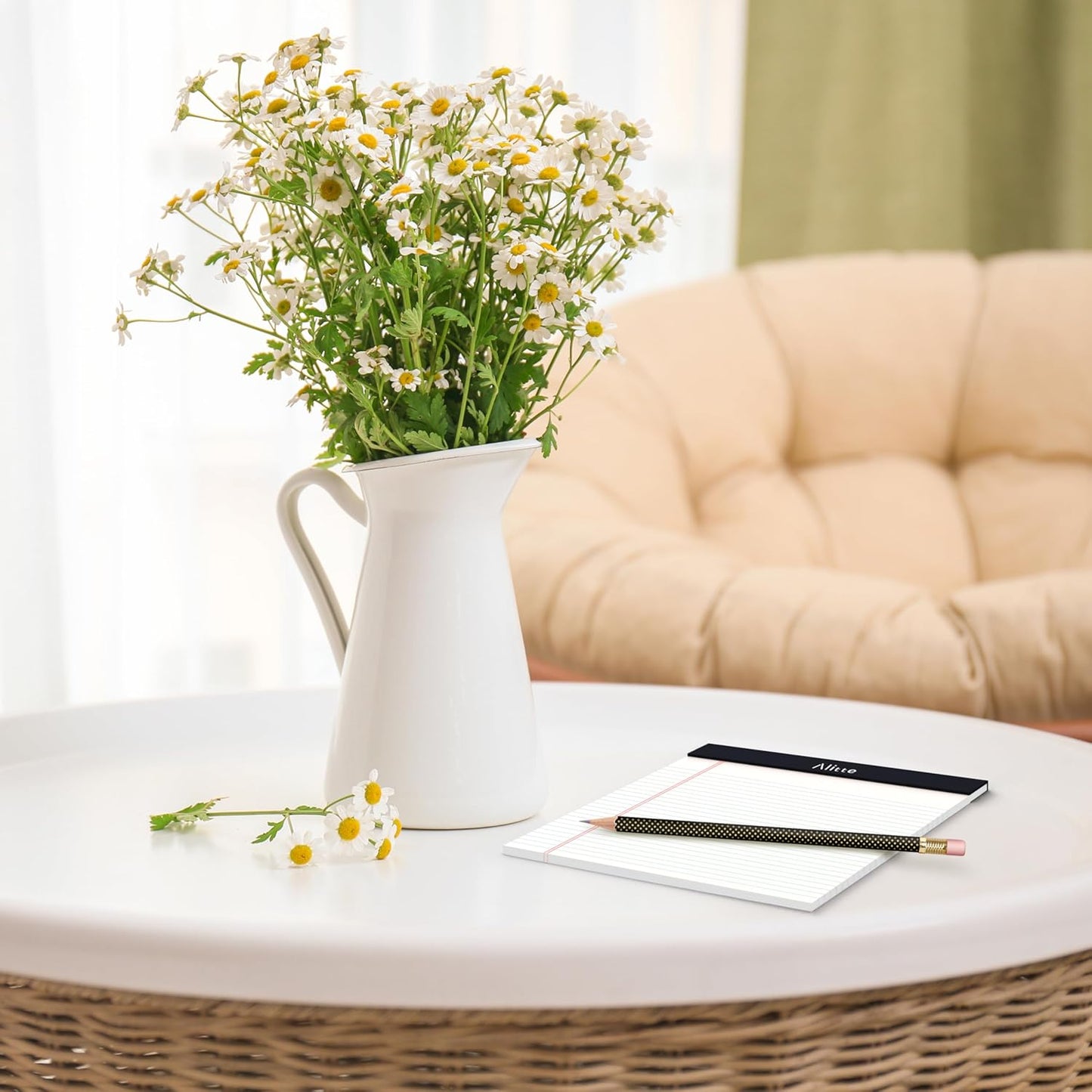 Legal Notepads 5x8, Pack of 6 - Perforated Narrow Ruled Writing Pad - Premium Thick Paper, No Ink Bleeding - Blank Legal Pads For Home, Office, School, Business - 50 Sheets Per Notebook