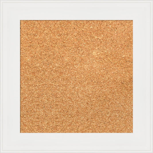 Amanti Art Natural Cork Board for Wall, 15x15 Vision Board with White Frame, X-Small Corkboard Office Decor for Home Organization, Casual Corkboard Pinboard to Display Items for Home Organization in