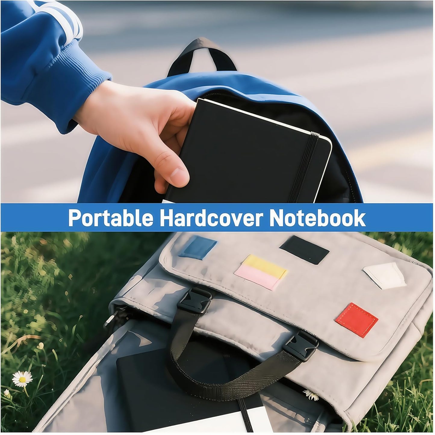 KaiRuiYing Lined Journal Notebook with Pen Holder, 320 Pages, 7.6'' × 10.3'' Large Size B5-100 GSM Thick Paper, for Writing, Work, Office, Leather Hardcover