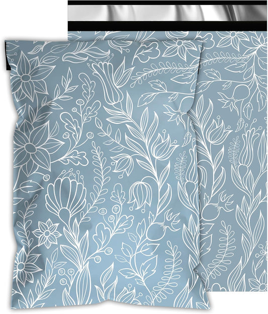 Poly Mailers 12x15.5 Inch 50 Pcs - Wheat Sheaf printed Shipping Bags, 2.4mil Thickness, Waterproof and Tear Resistant Mailing Envelopes, Self-Sealing Packaging Bags for Small Business