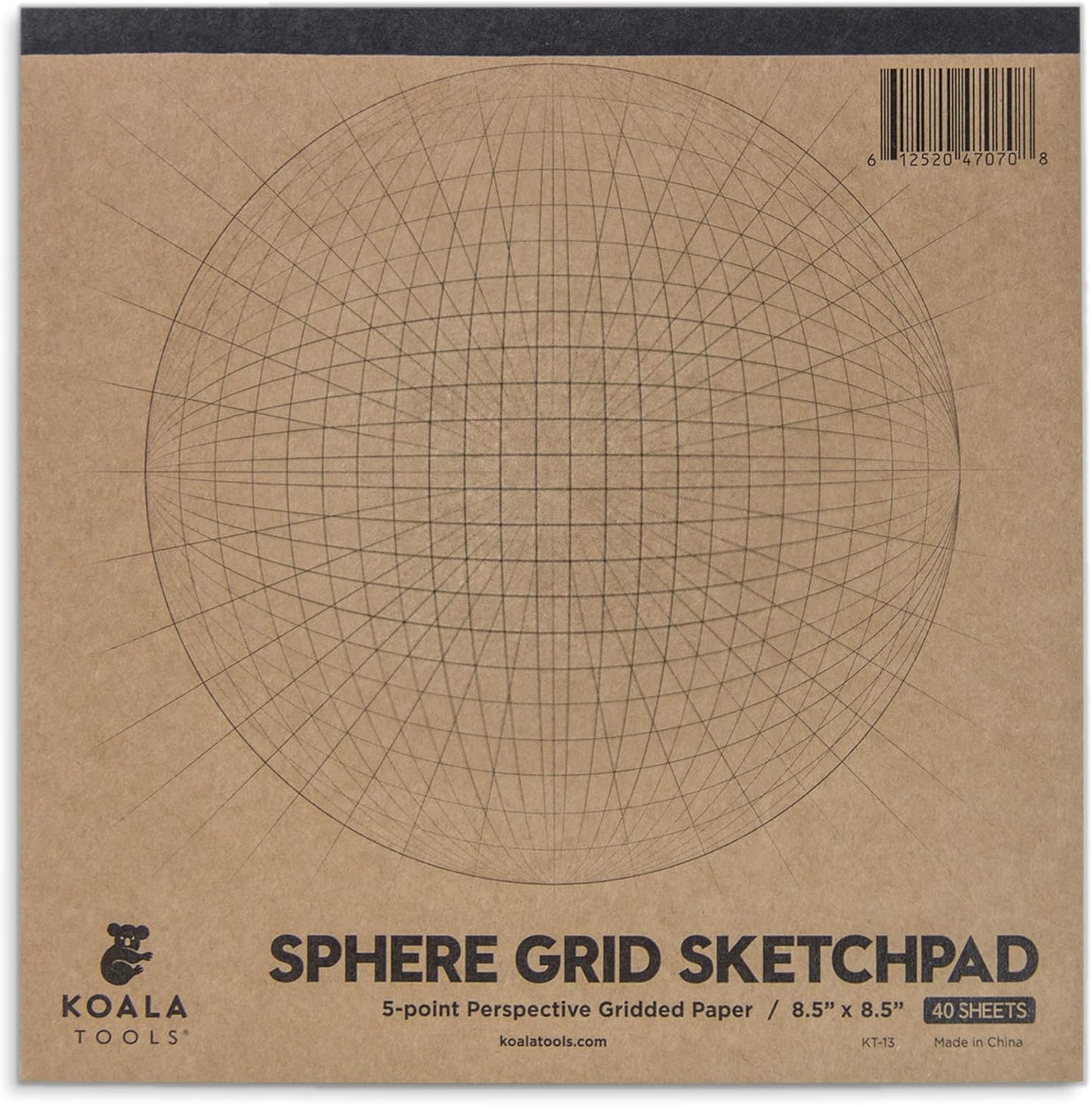 Koala Tools | Drawing Perspective (1 and 2-Point) Large Sketch Pad (5 Point)