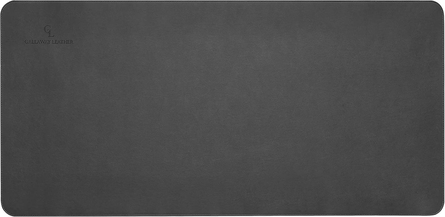Gallaway Leather Desk Mat,Desk Writing Pad - Office Desk Pad, Large 36" x 17" Gray, Desk Mats on Top of Desks, Gift Ready Elegant Computer Desk Mat Desk Cover Desk Pad Protector PU Leather