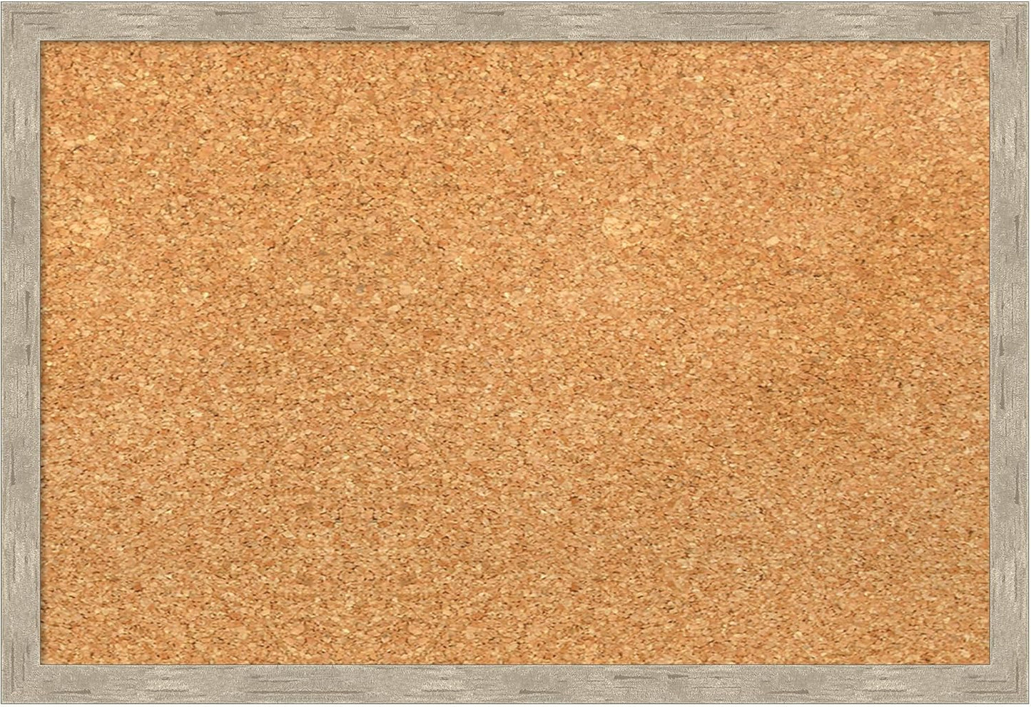 Amanti Art Natural Cork Board for Wall, 13x19 Vision Board with Silver Wood Frame, Small Corkboard Office Decor for Home Organization, Modern Corkboard Pinboard to Display Items for Home Organization