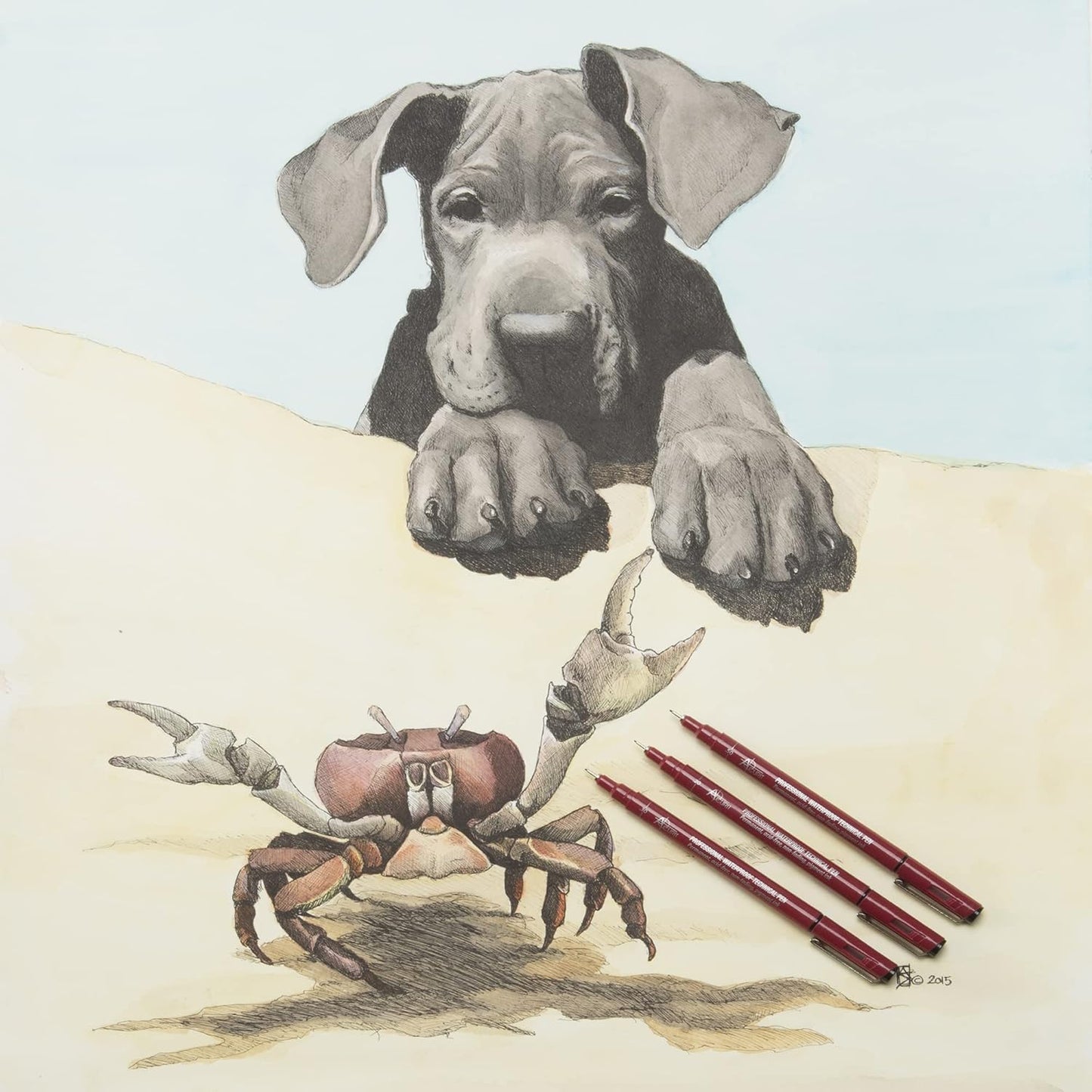 Acurit Waterproof Technical Pens - Professional Waterproof Technical Pen, Rich Blank Ink, Acid-Free, Light Fast, for Sketching, Drawing, Calligraphy, & More! - [12-Pack - 0.20mm]