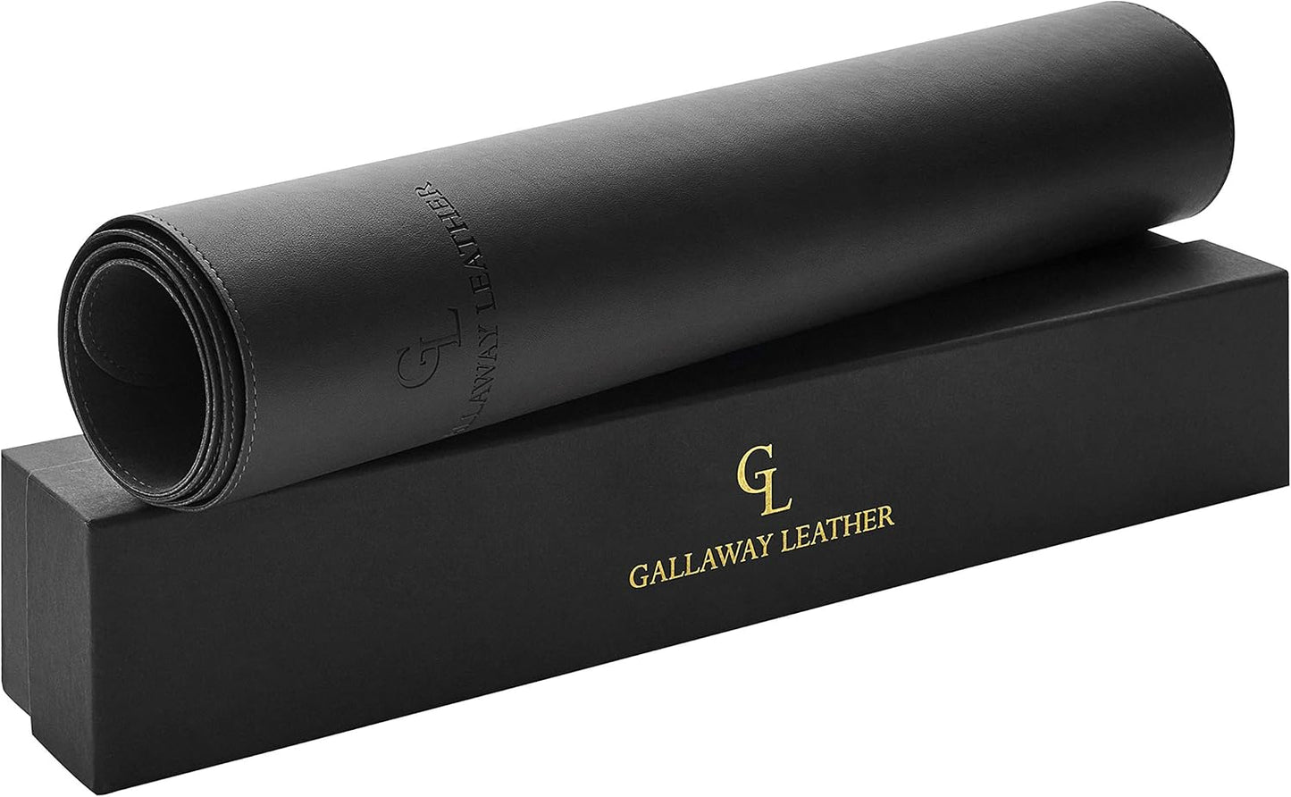 Gallaway Leather Desk Protector, Office Desk Pad - Large 36" x 17" Black, Computer Desk Mat Cover