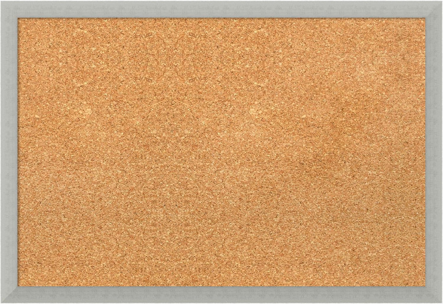 Amanti Art Natural Cork Board for Wall, 18x26 Vision Board with Silver Wood Frame, Medium Corkboard Office Decor for Home Organization, Casual Corkboard Pinboard to display items for home organization