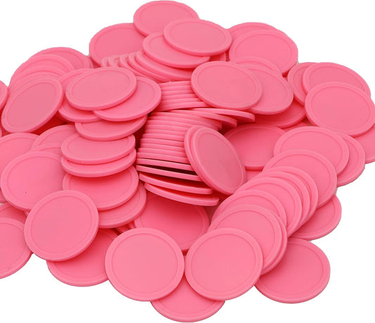 35MM/1.37-inch Box of 120 Counting Coins for Poker Chips and Game Coins (Pink, 35MM/1.37-inch)