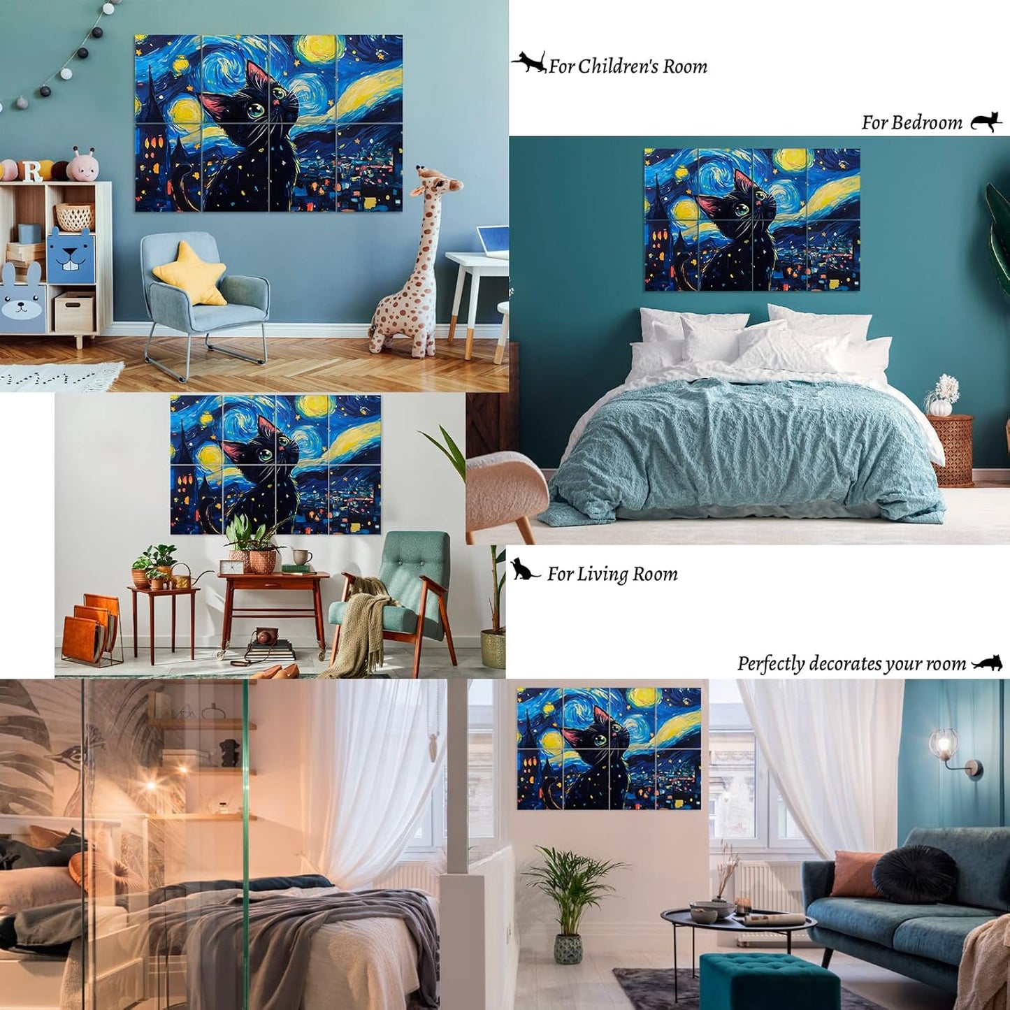 8 Pack Art Acoustic Panels, 48"x32"Sound Proof Panels for Walls, Acoustic Panels Sound Absorbing with Self Adhesive, Sound Panels Noise Reducing for Home, Sound Dampening Panels(Oil Painting)