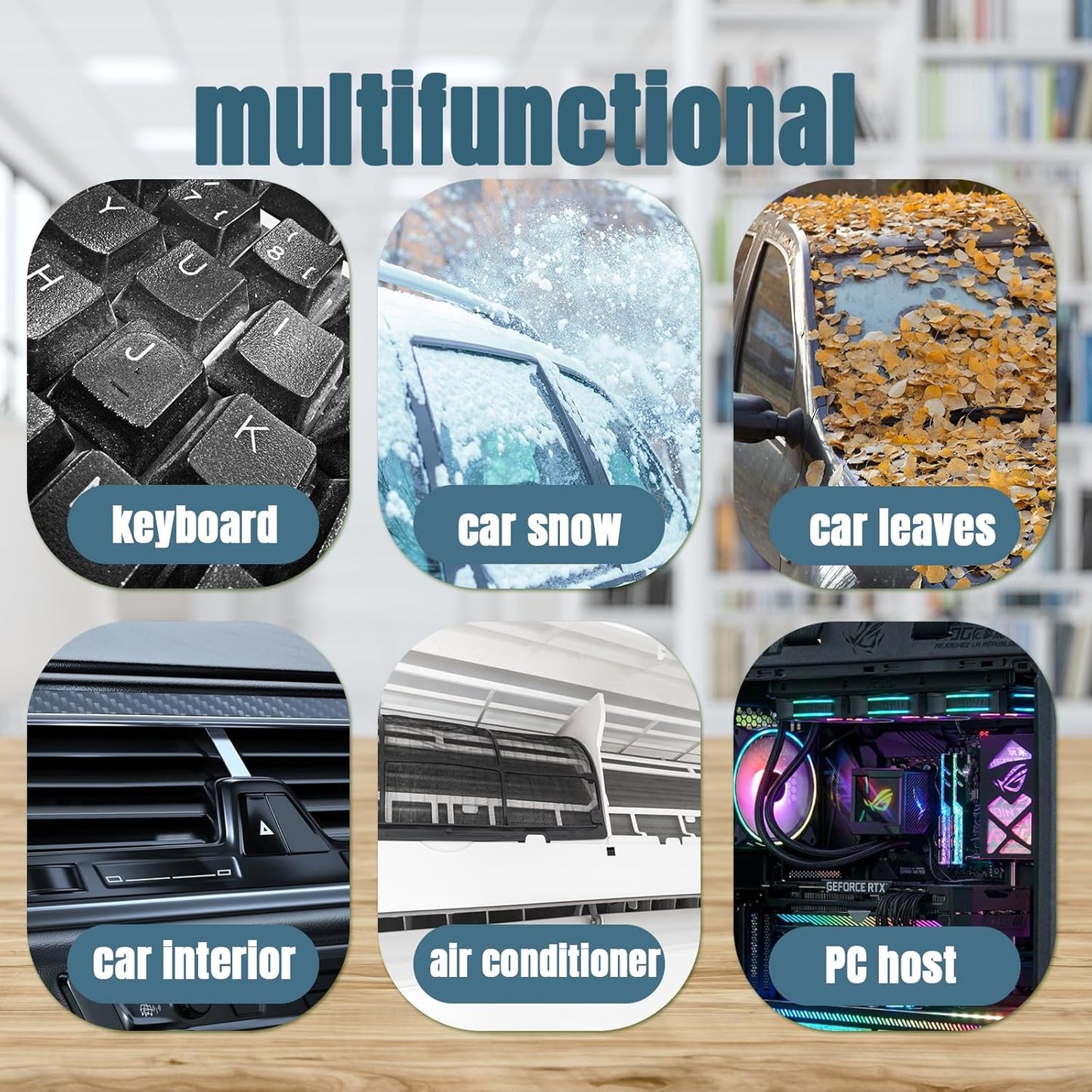 Air Duster Air Blower, Compressed Air Duster Electric, Handheld Violent Mini Fan for Computer Keyboard Electronics Car Clean,130000RPM