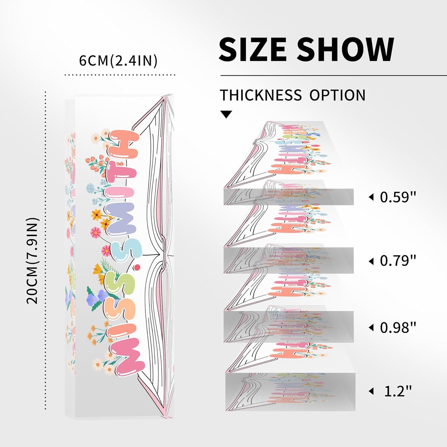 Teacher Name Plate for Desk, Desk Name Plate Personalized Acrylic Office Desk Decor, Teacher Appreciation Gifts The Office Gifts for Teacher