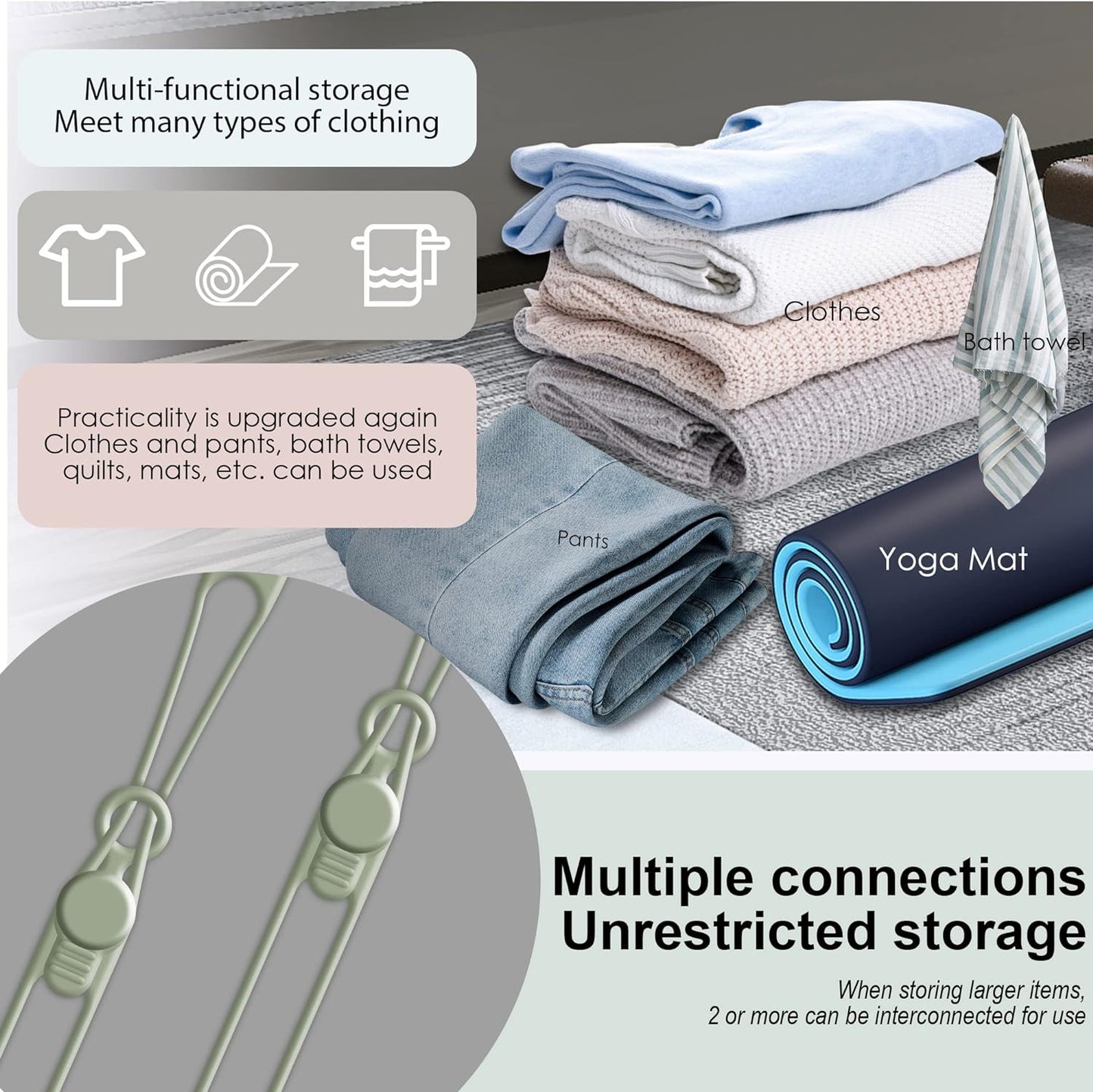 Nearockle Silicone Cable Ties Cord Organizer for Cable Management, 16PCS 4.2" and 7.1" Reusable Cable Organizer Electronic Accessories for Home, Office, Kitchen, School, Travel (Green)