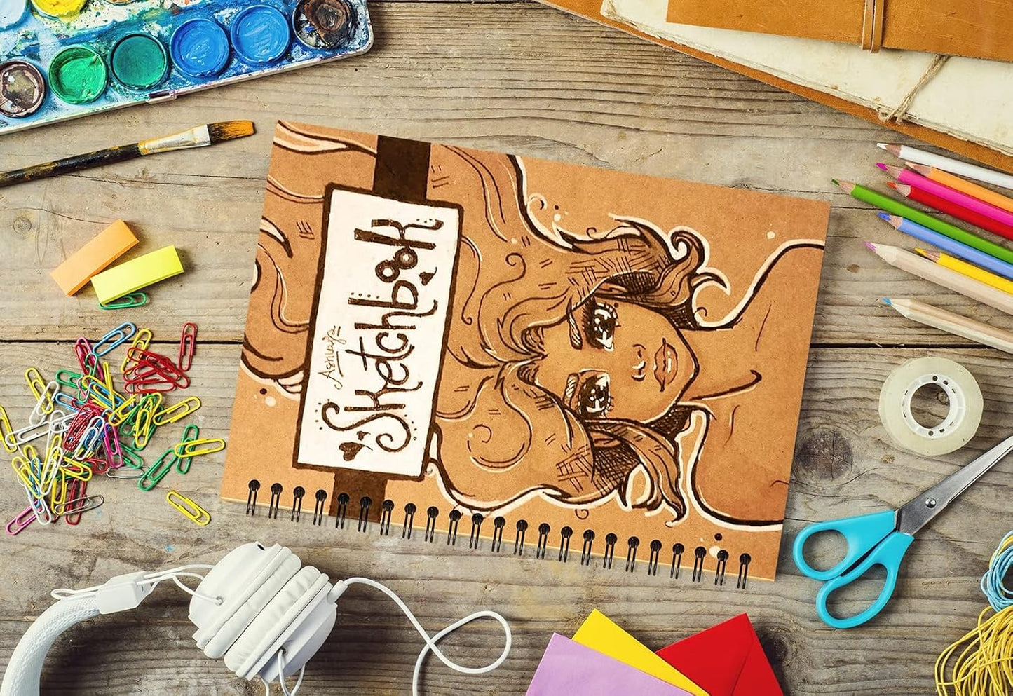 YOTNUS 60 Pcs A5 Spiral Notebooks Journal with Kraft Cover, 5x8 Inches, Ruled Lined Paper, for Work, Sketches, Study, Notes Taking, Gifts, Brown (60 PCS(Lined)