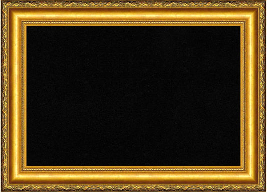 Amanti Art Black Cork Board for Wall, 16x22 Vision Board with Gold Wood Frame, Small Corkboard Office Decor for Home Organization, Traditional Corkboard Pinboard to Display Items for Home