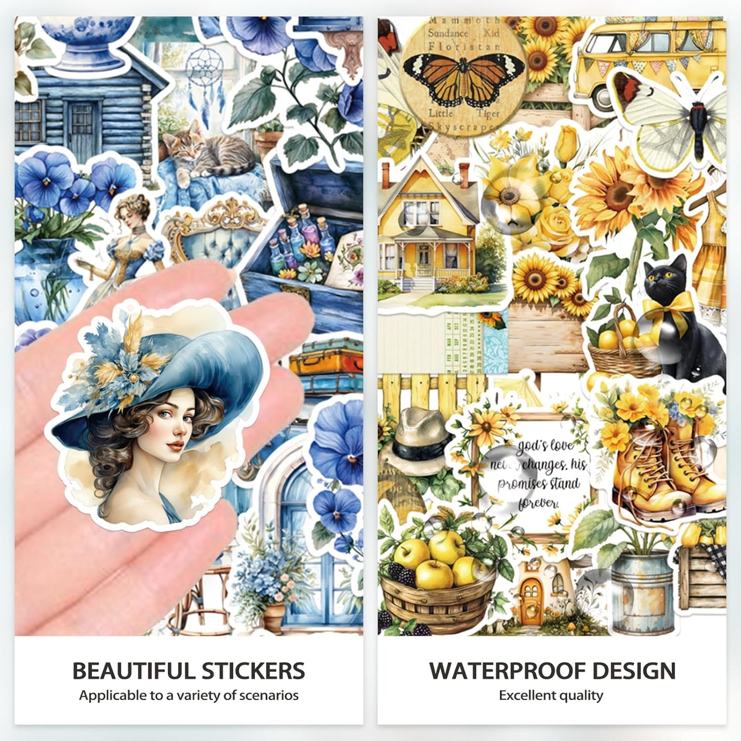4 in 1 Aesthetic Stickers for Scrapbooks (People Stickers)