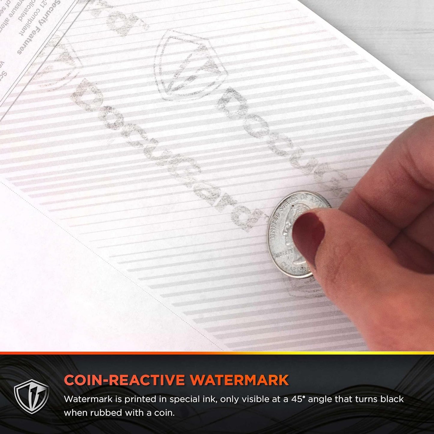 DocuGard Blue/Red Galaxy Premier Prismatic Top High Security Check Paper - QuickBooks & Laser/Inkjet Printer Compatible - 13 Security Features - 500 Blank Business Checks (04562)