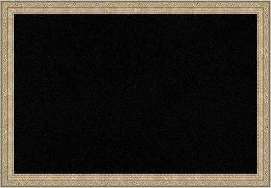 Amanti Art Black Cork Board for Wall, 18x26 Vision Board with Champagne Frame, Medium Corkboard Office Decor for Home Organization, Traditional Corkboard Pinboard to display items for home