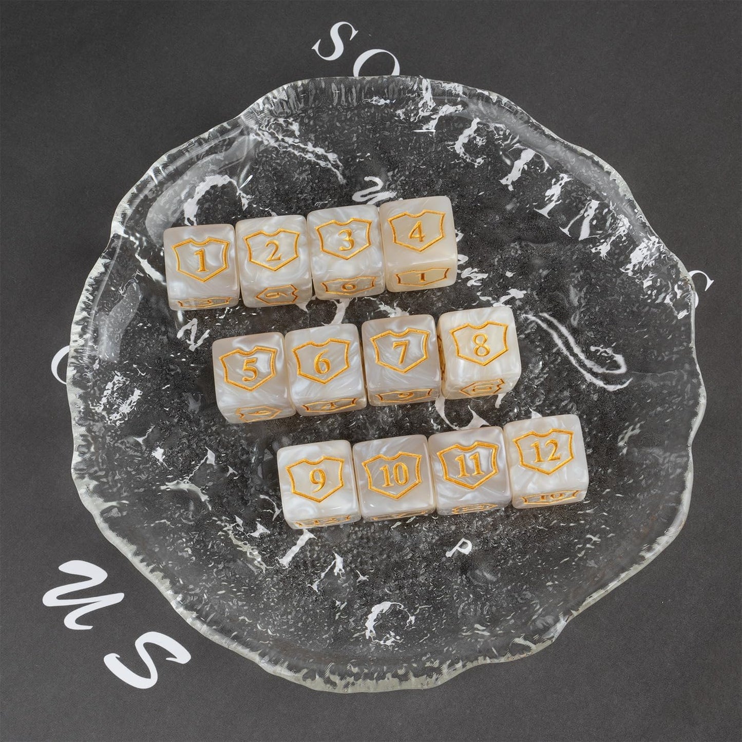 24 Pieces MTG Dice Counters Shield D6 Dice Set Loyalty Life Counter Magic Buff Tokens Compatible with MTG, TCG, Card Games Accessories