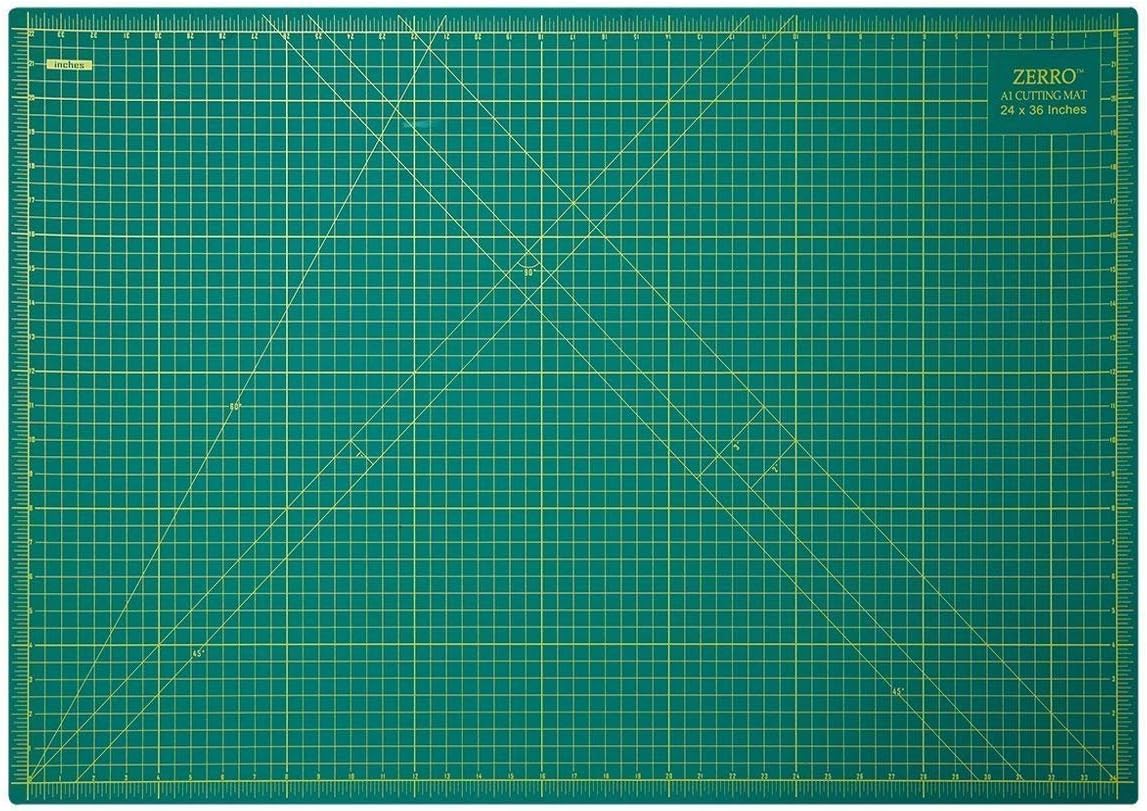 ZERRO Self Healing Cutting Mat 24" x 36", Professional Double Sided Durable Non-Slip Rotary Mat for Scrapbooking, Fabric, Quilting, Sewing-3mm Thick (A1)