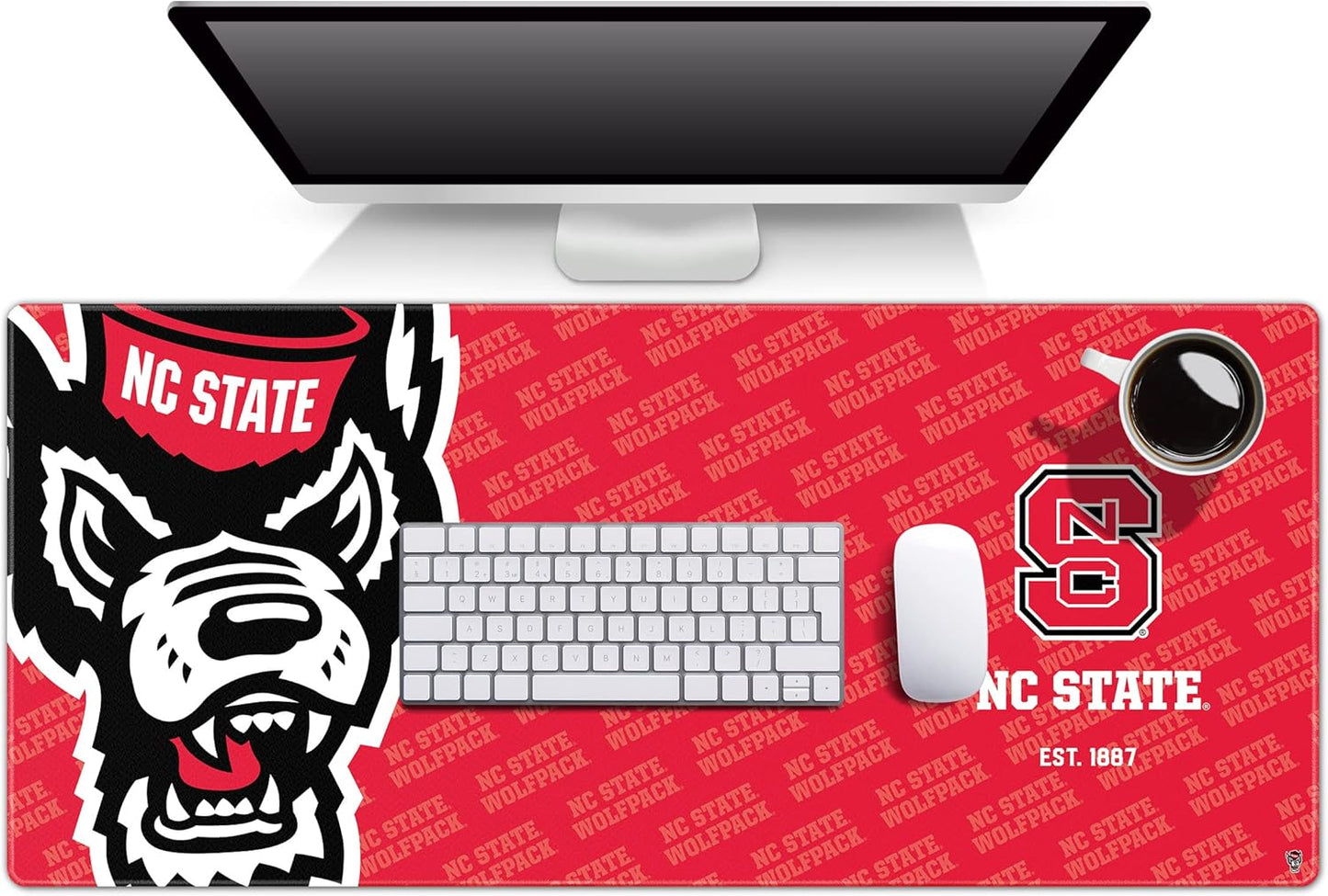 YouTheFan NCAA NC State Wolfpack Logo Series Desk Pad