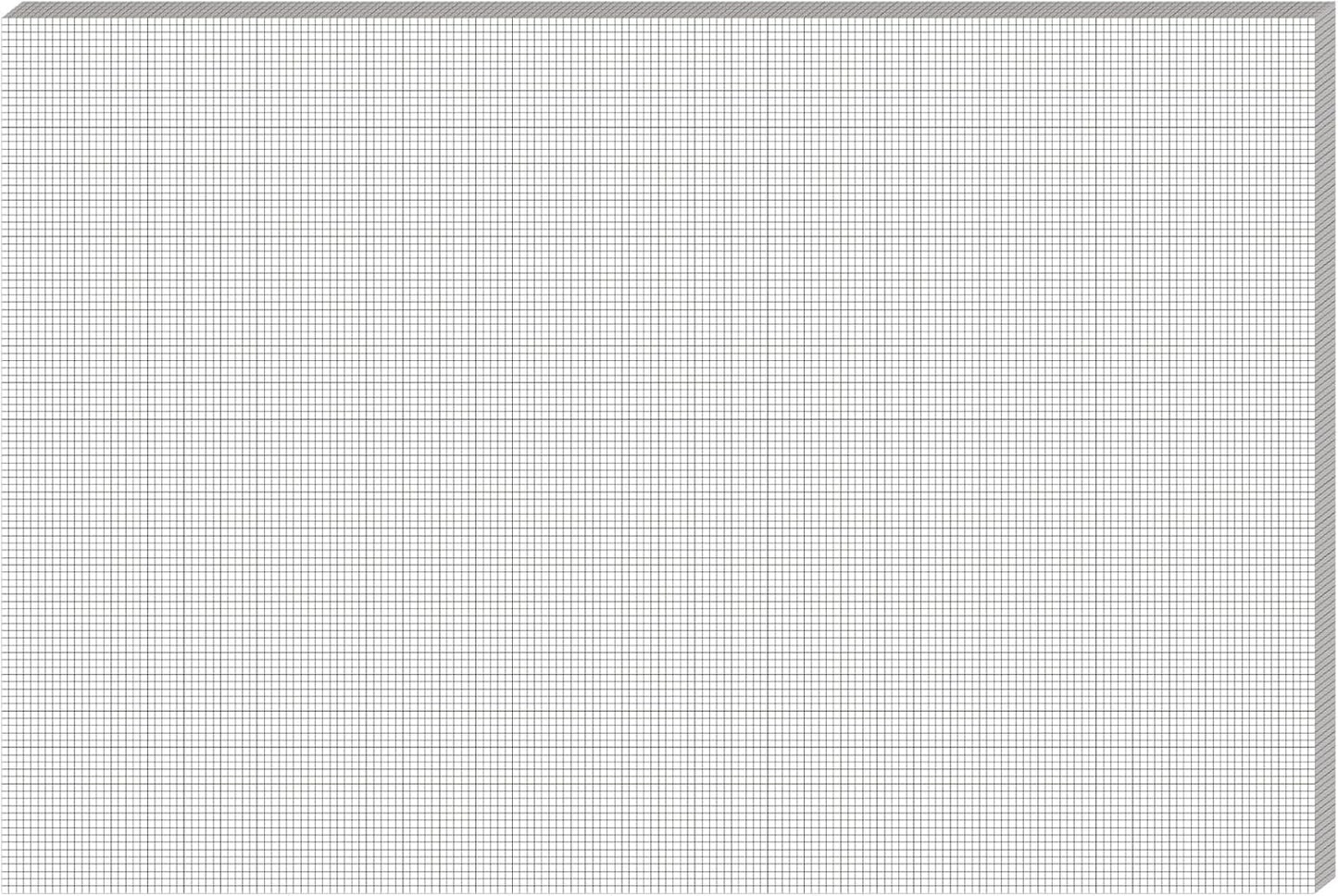 25 Sheet Graph Paper Pad 24" x 36" Large Graph 1" and 1/5" Ruled Grid Paper for Engineer Architect Designer Mathematician Draftsmen Sketch House Commercial Building Drafting (Bright White)