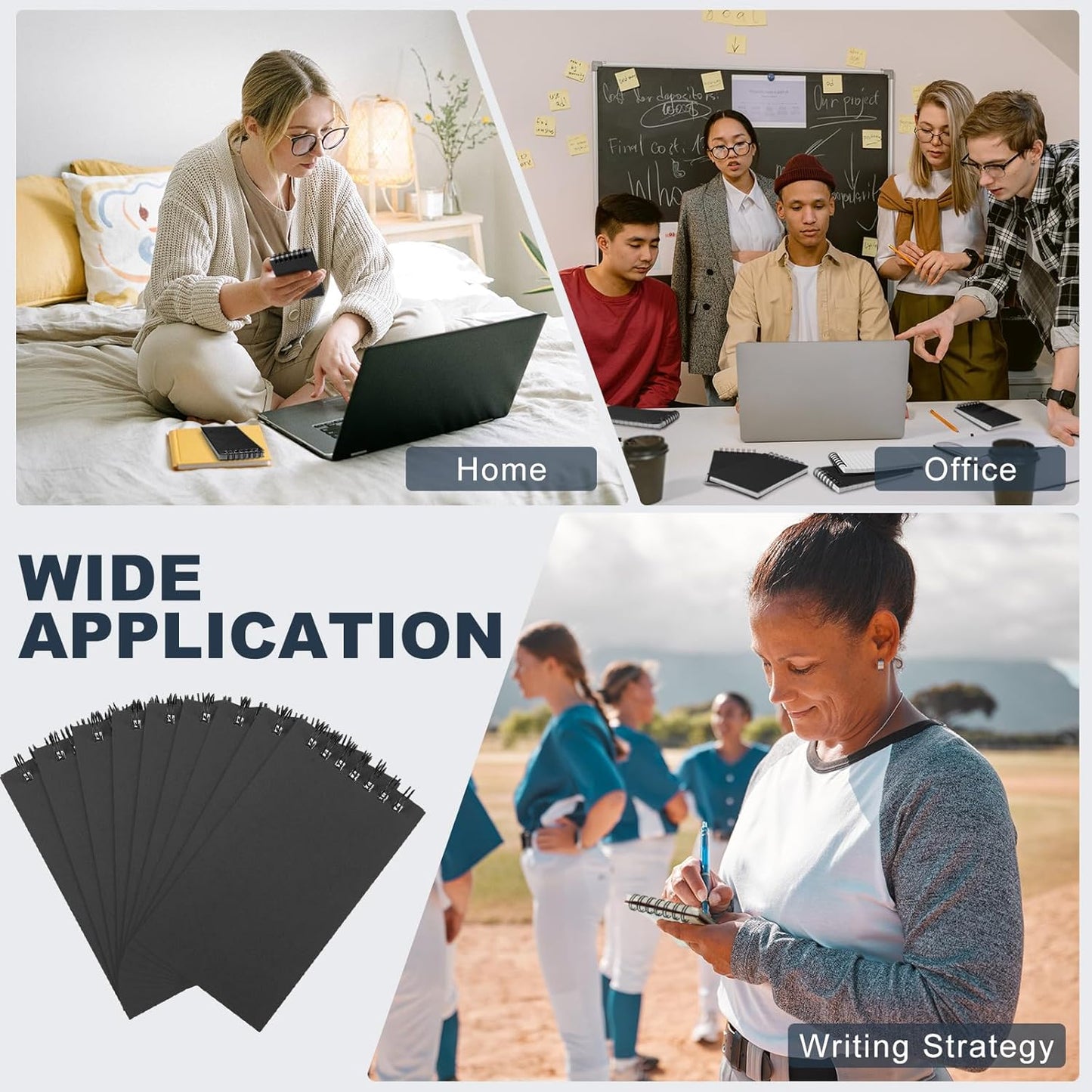 Tenceur 18 Pcs Pocket Notebook Bulk Small 3x5 Inch Spiral Notepads Mini Top Bound Notebook with Lined 120 Pages Ruled Memo Pads for Office College Nurse Essentials Back to School Gift