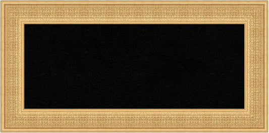 Amanti Art Black Cork Board for Wall, 18x36 Vision Board with Gold Wood Frame, Medium Corkboard Office Decor for Home Organization, Traditional Corkboard Pinboard to Display Items for Home