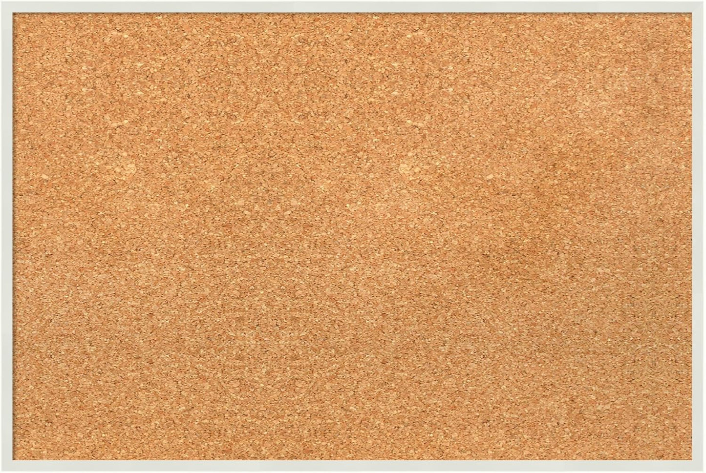 Amanti Art Natural Cork Board for Wall, 17x25 Vision Board with White Frame, Medium Corkboard Office Decor for Home Organization, Modern Corkboard Pinboard to Display Items for Home Organization in