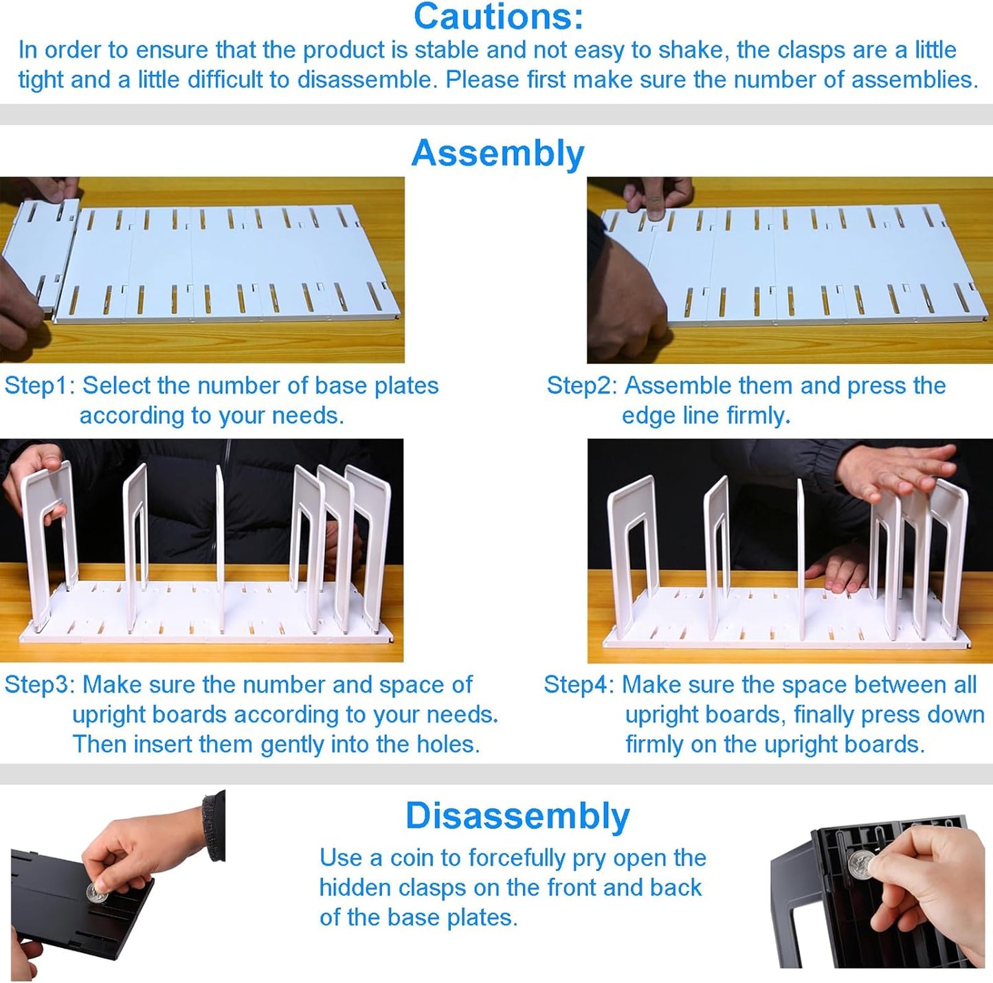 6 Pieces Upright Boards, Accessory Parts of Expandable File Folder Holder, Black