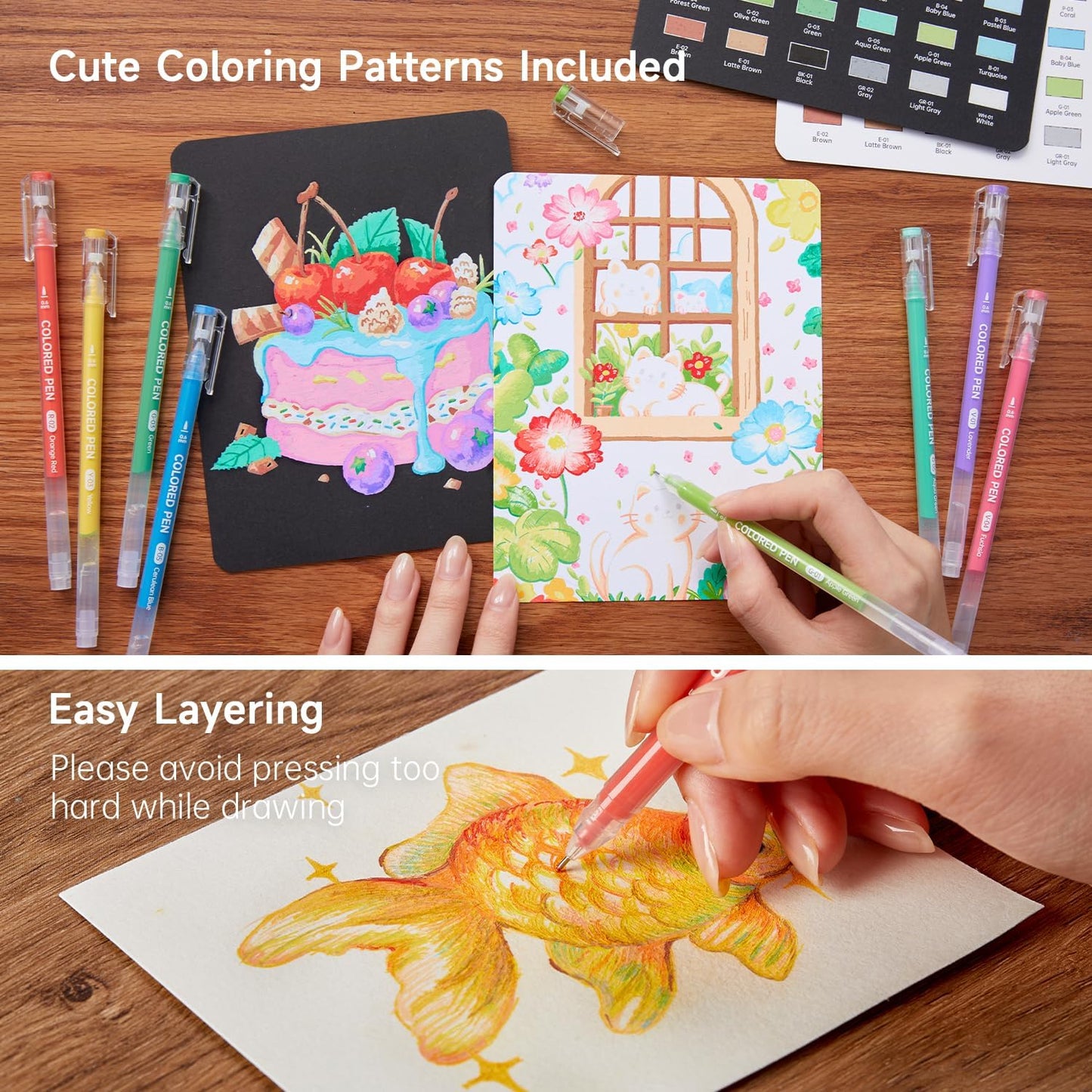 Shuttle Art 30 Colors Cute Journal Pens 0.6mm Fine Point Colored Gel Pens for Black Paper Adult Coloring Writing Drawing Journaling Note Taking School Office Home