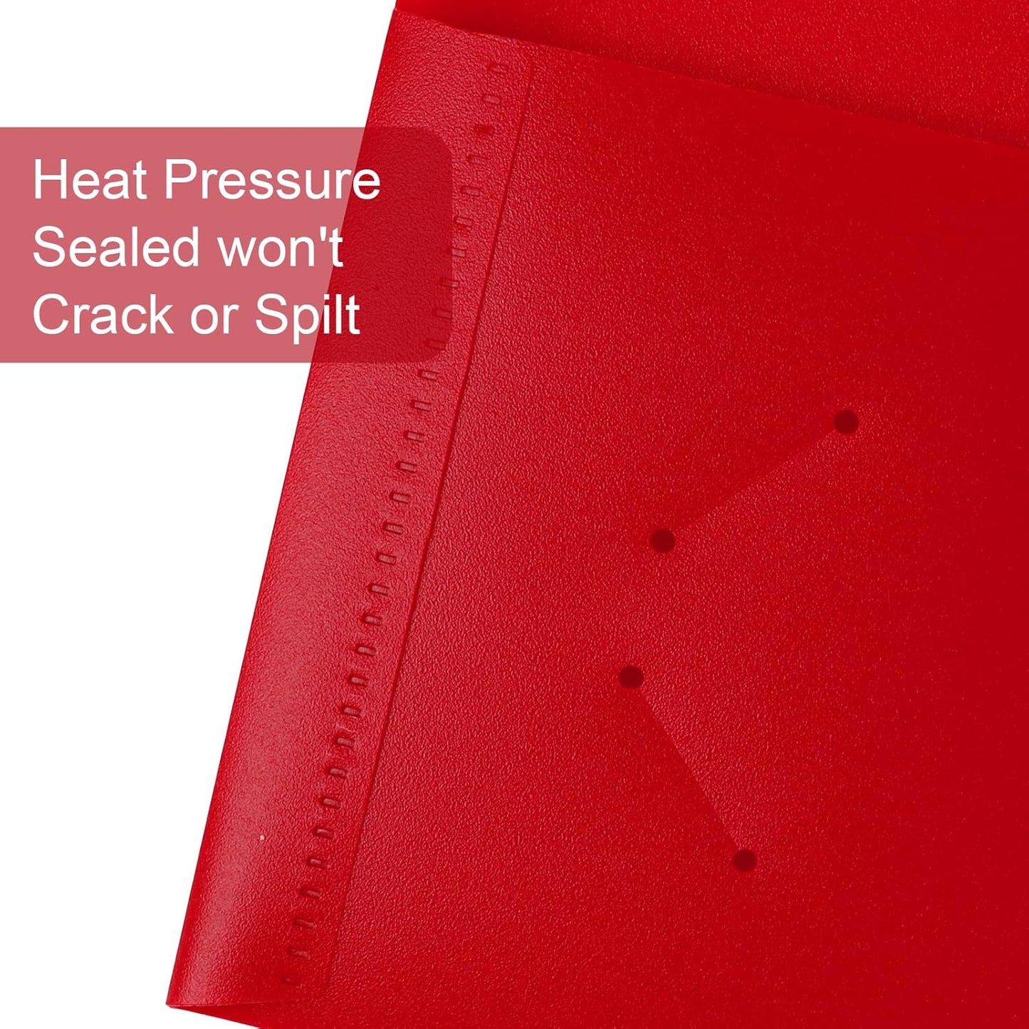 60-Pack Plastic Folders with Pockets,2-Pocket Poly Folders Holds 8-1/2" x 11" Paper for School/Office/Home, Red