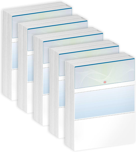 DocuGard Blue/Green Premier Prismatic Top High Security Check Paper - New - 18 Security Features - Laser/Inkjet Printer Compatible - 2500 Blank Business Checks (04570C) (2500)