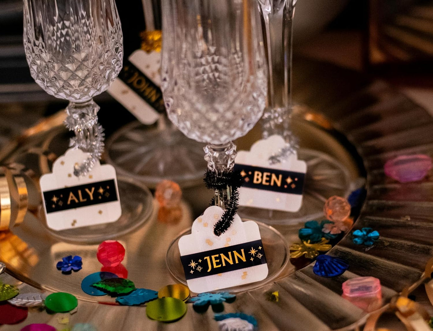 Epson LABELWORKS 218GBPX Genuine PET (Polyester) Tape Cartridge - Gold on Black Designer Craft Label Maker Tape - 3/4" (18MM) Wide, 30'