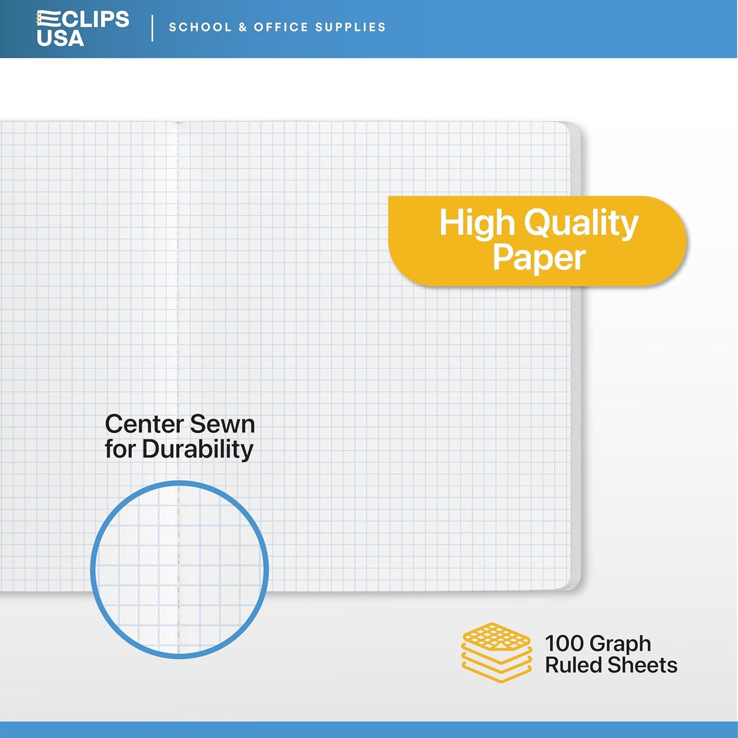 Composition Notebooks, Quad Ruled, Graph Paper Composition Notebook, Hard Cover Marble Graph Composition Notebook, 100 sheets, 9.75″ x 7.50″ (24 Pack)