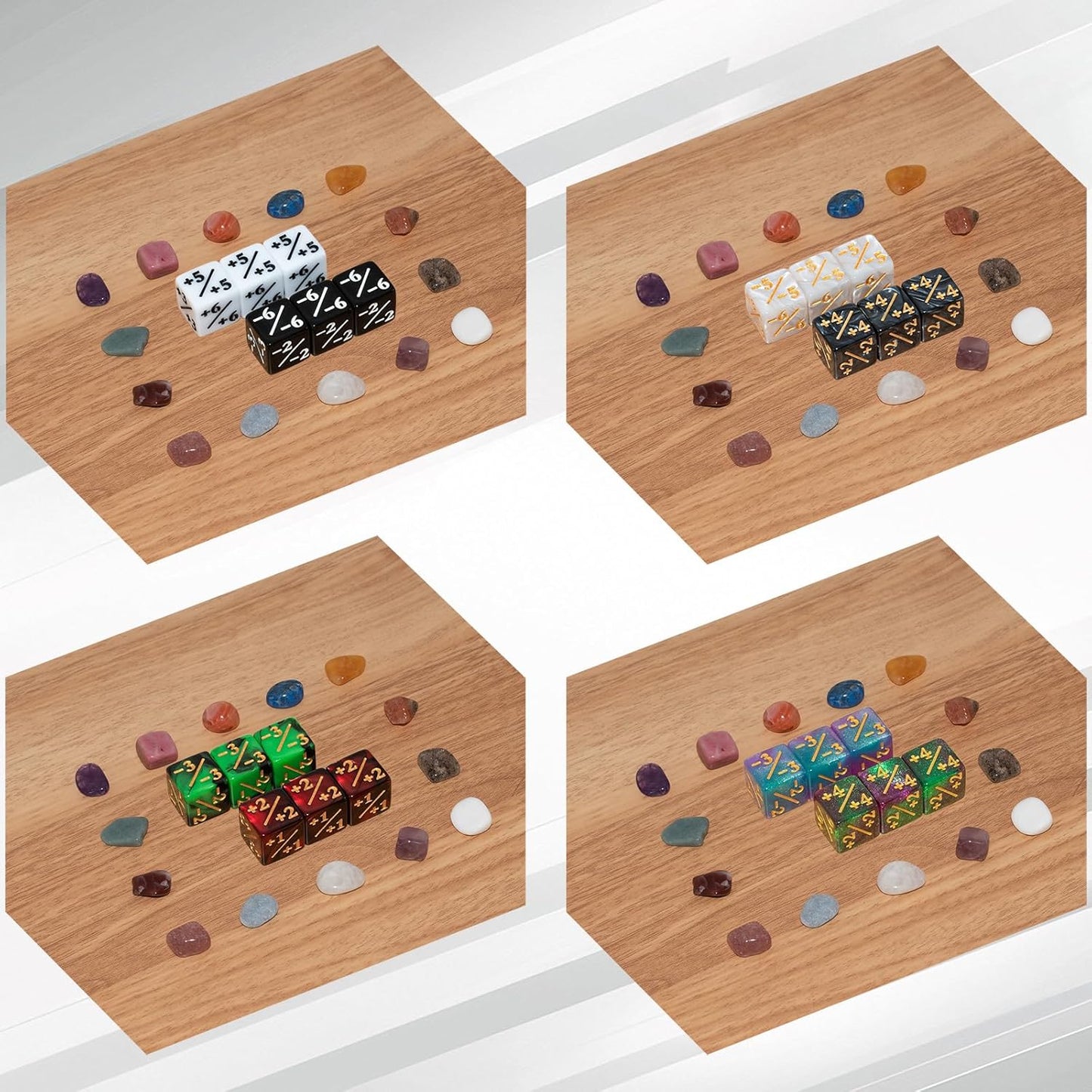 48 Pieces MTG Counter Dice Plus 1 Set in 8 Colors, Life Counters +1/+1 Tokens Dice for MTG, TCG, Cards Gaming Accessories