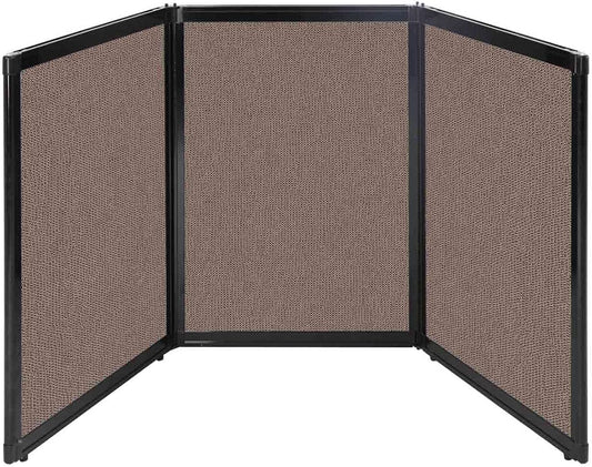 Versare Folding Tabletop Display | 3-Panel Partition | Lightweight Portable Workspace Divider | Latte 78" x 36"